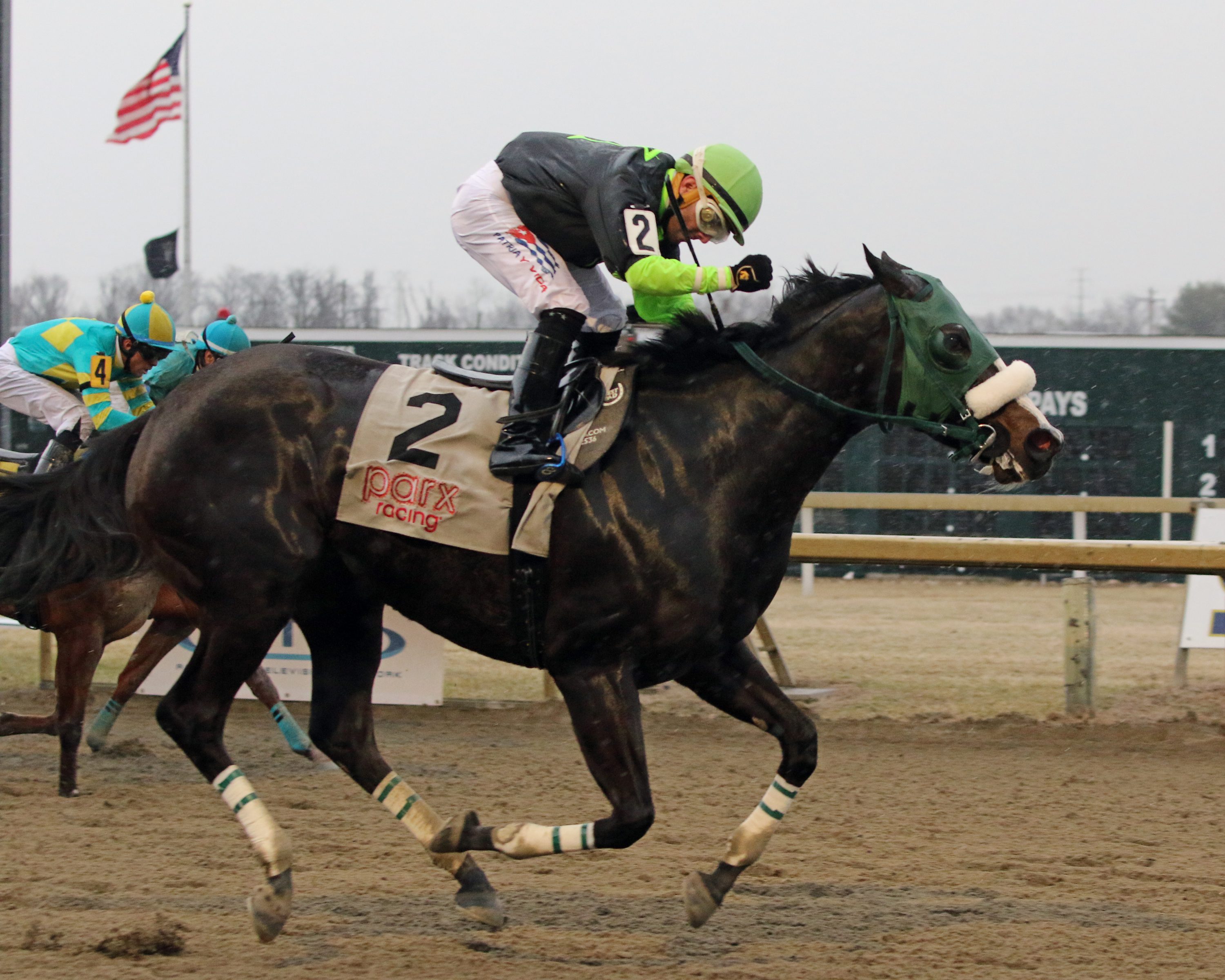 Hey Mamaluke with Andy Hernandez win The Penn's Landing at Parx on March 7, 2022. Photo By: Chad B. Harmon