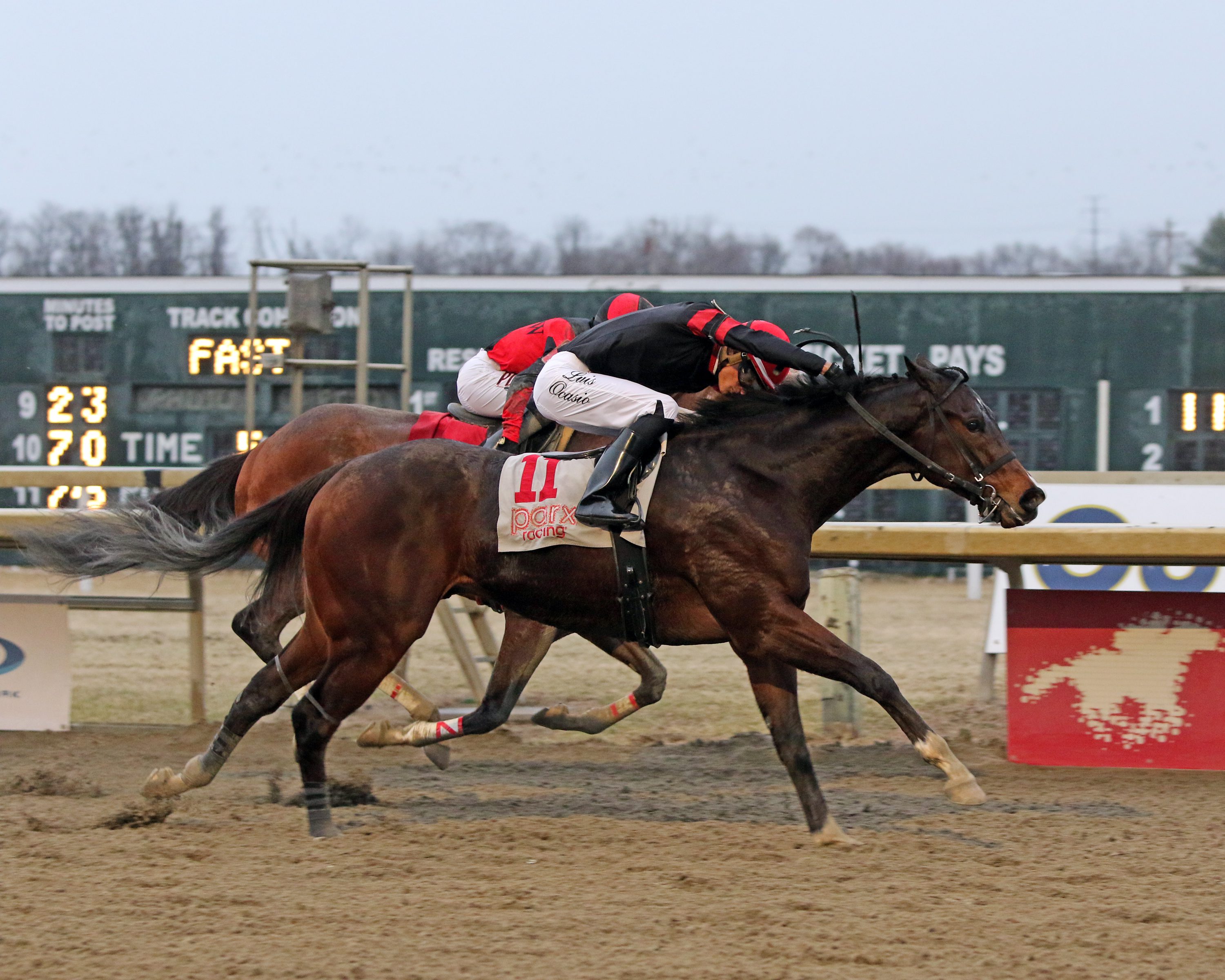 Hollywood Jet with Luis Ocasio win The Fishtown at Parx on March 7, 2022. Photo By: Chad B. Harmon
