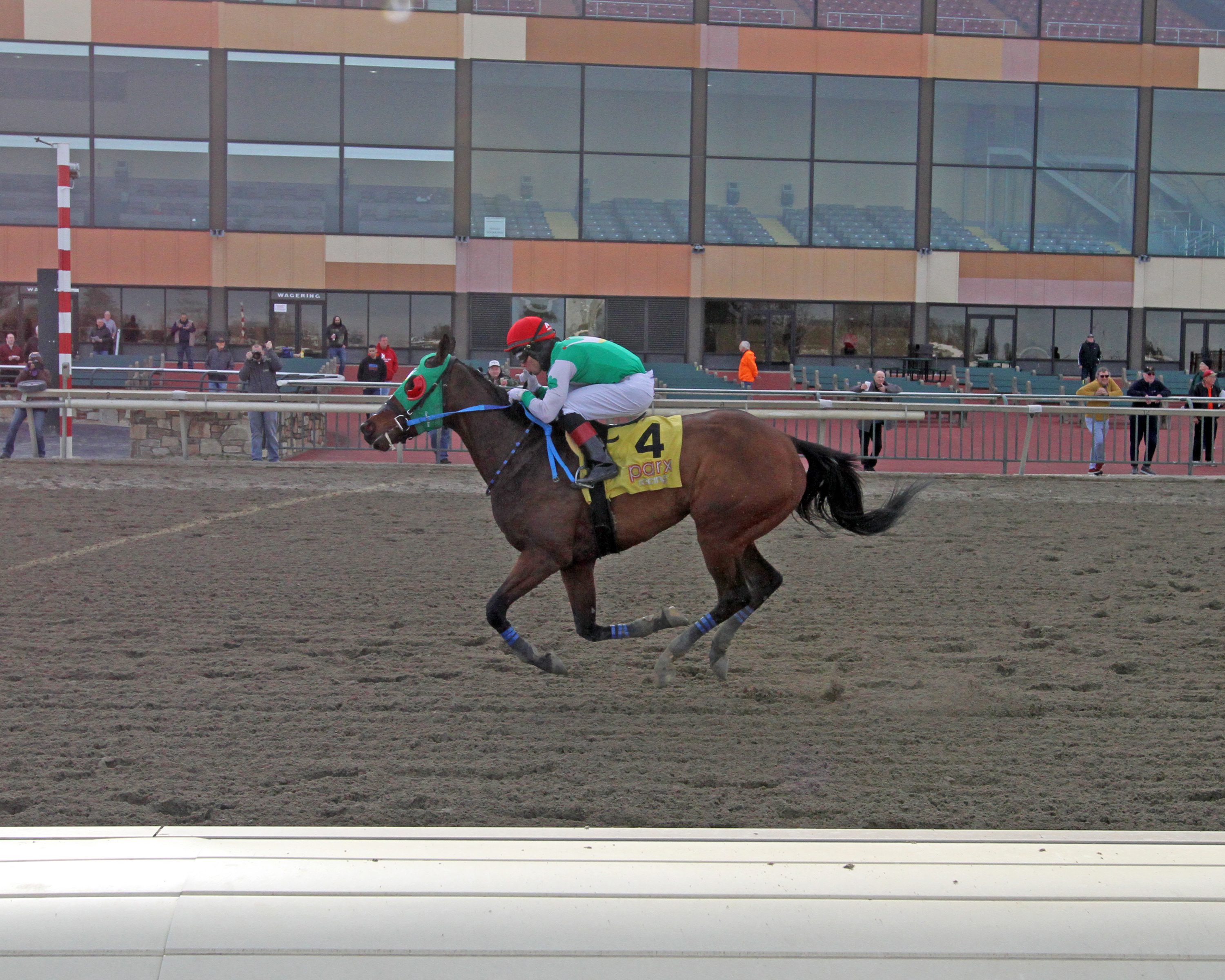 Helosthismarbles with Abner Adorno win Race 6 at Parx on March 8, 2022. Photo By: Chad B. Harmon