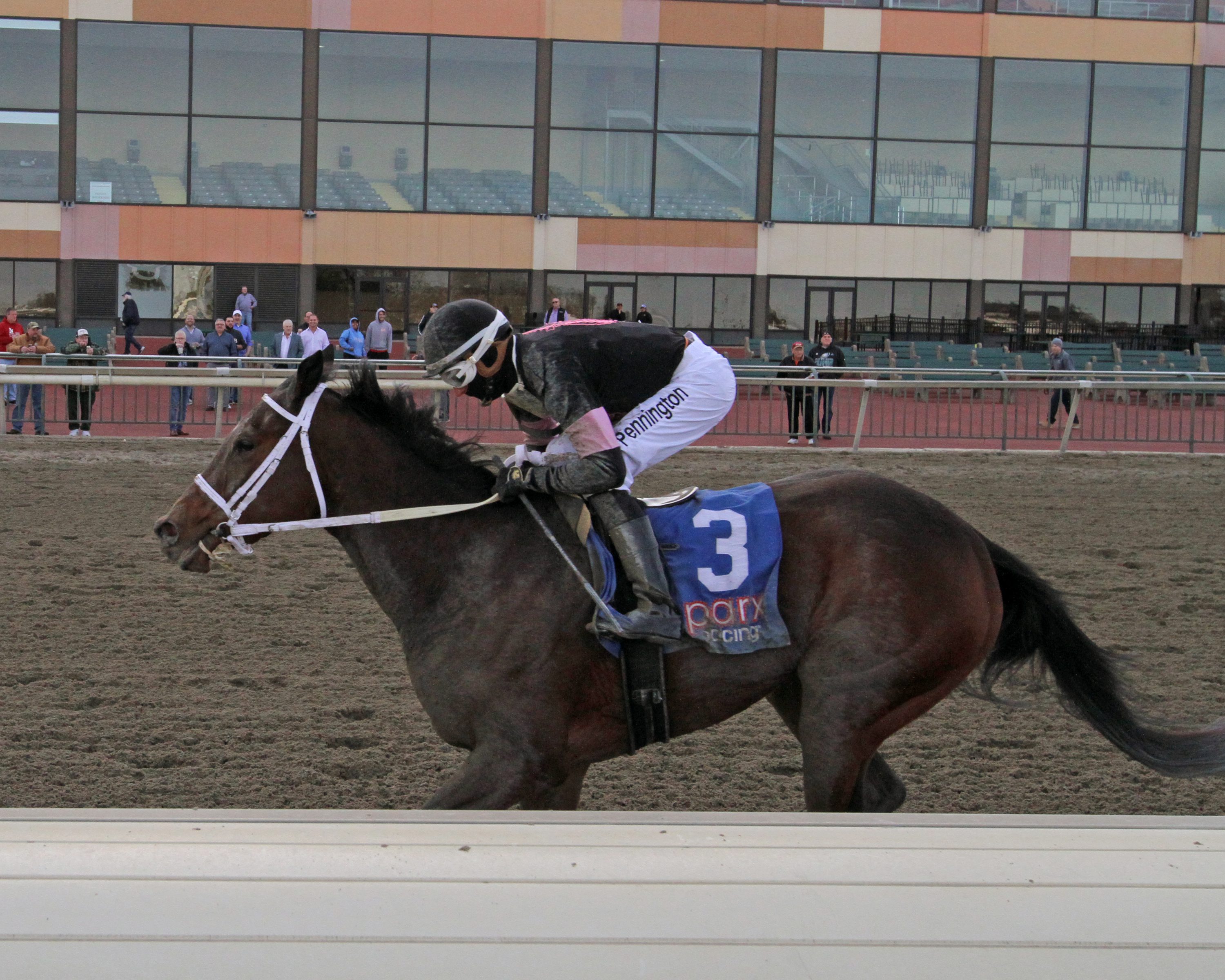 Morning Matcha with Frankie Pennington win The Main Line at Parx on March 8, 2022. Photo By: Chad B. Harmon