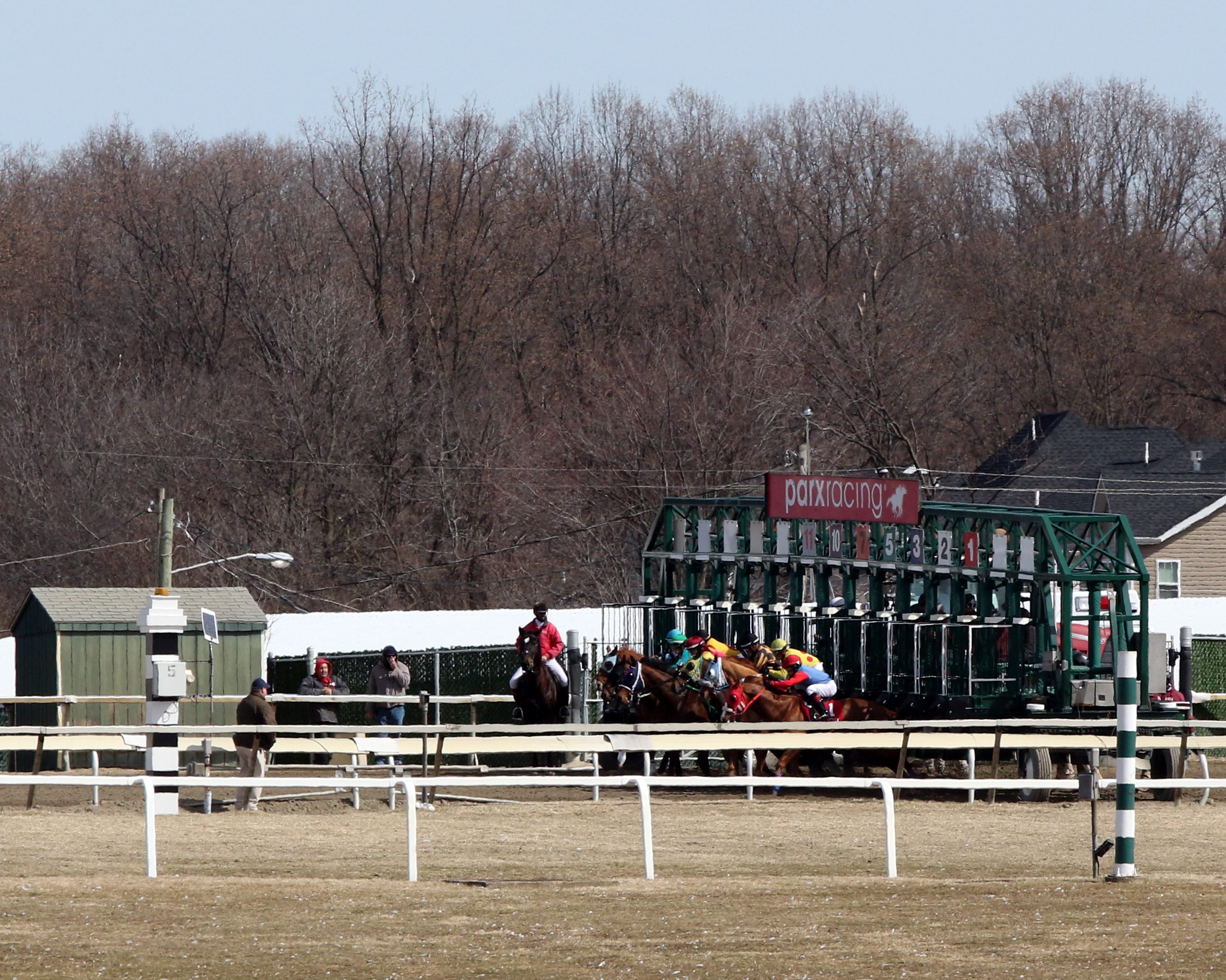 The start of Race 2 at Parx on March 8, 2022. Photo By: Chad B. Harmon